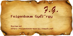 Feigenbaum György névjegykártya
